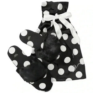 Victorias Secret Polka Dot Slippers